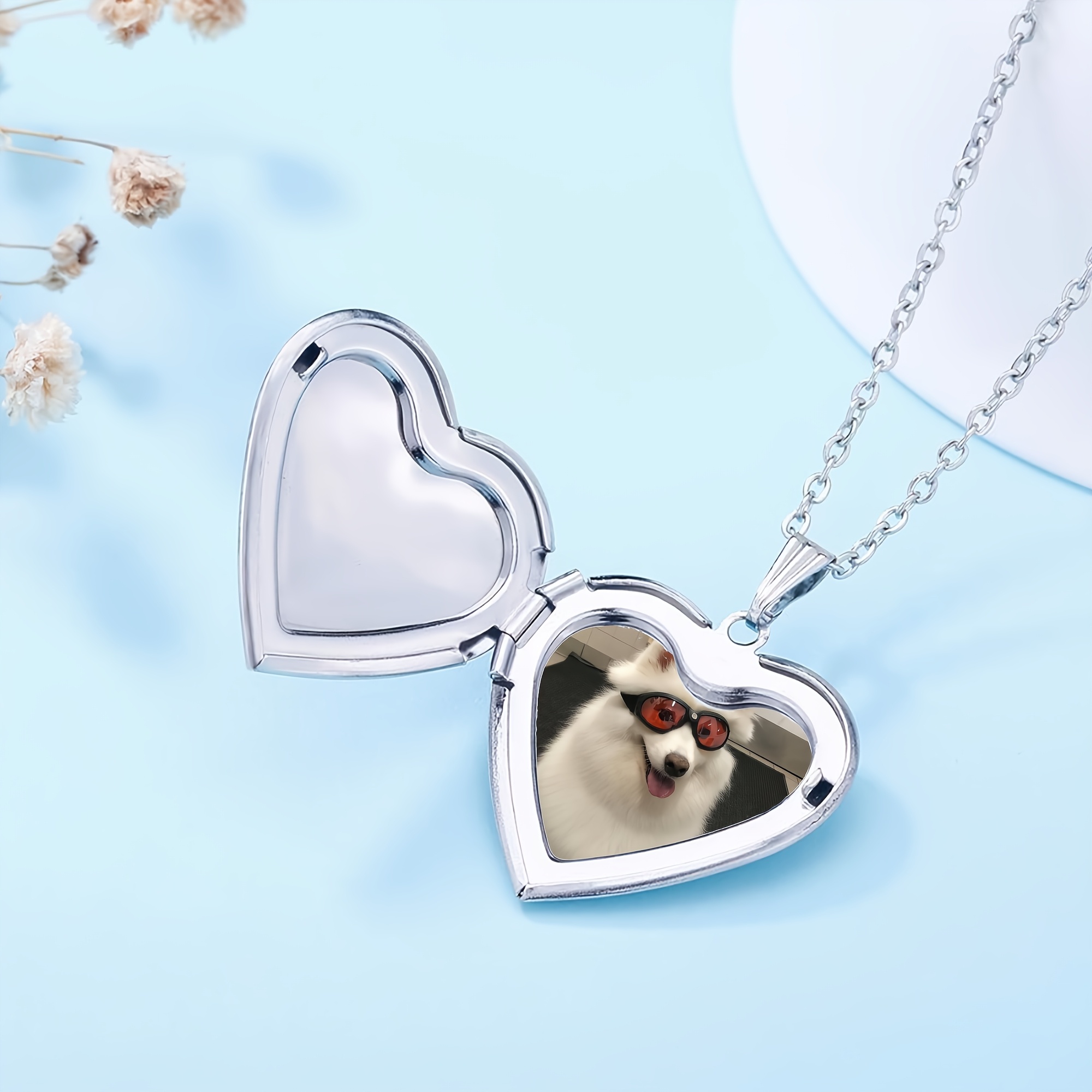 Women's Heart Locket Necklace, Openable Reliquary Pendant